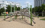 07-2779-XVL D&uuml;sseldorf, Warschauer Stra&szlig;e, IHZ-Park, Balanciermikado (2).JPG